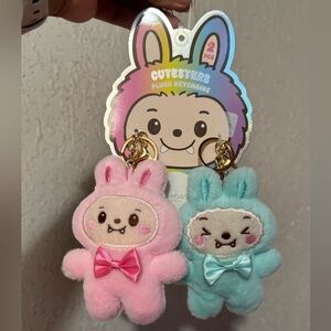 Cute Bunny Plush Keychains Bag Charms